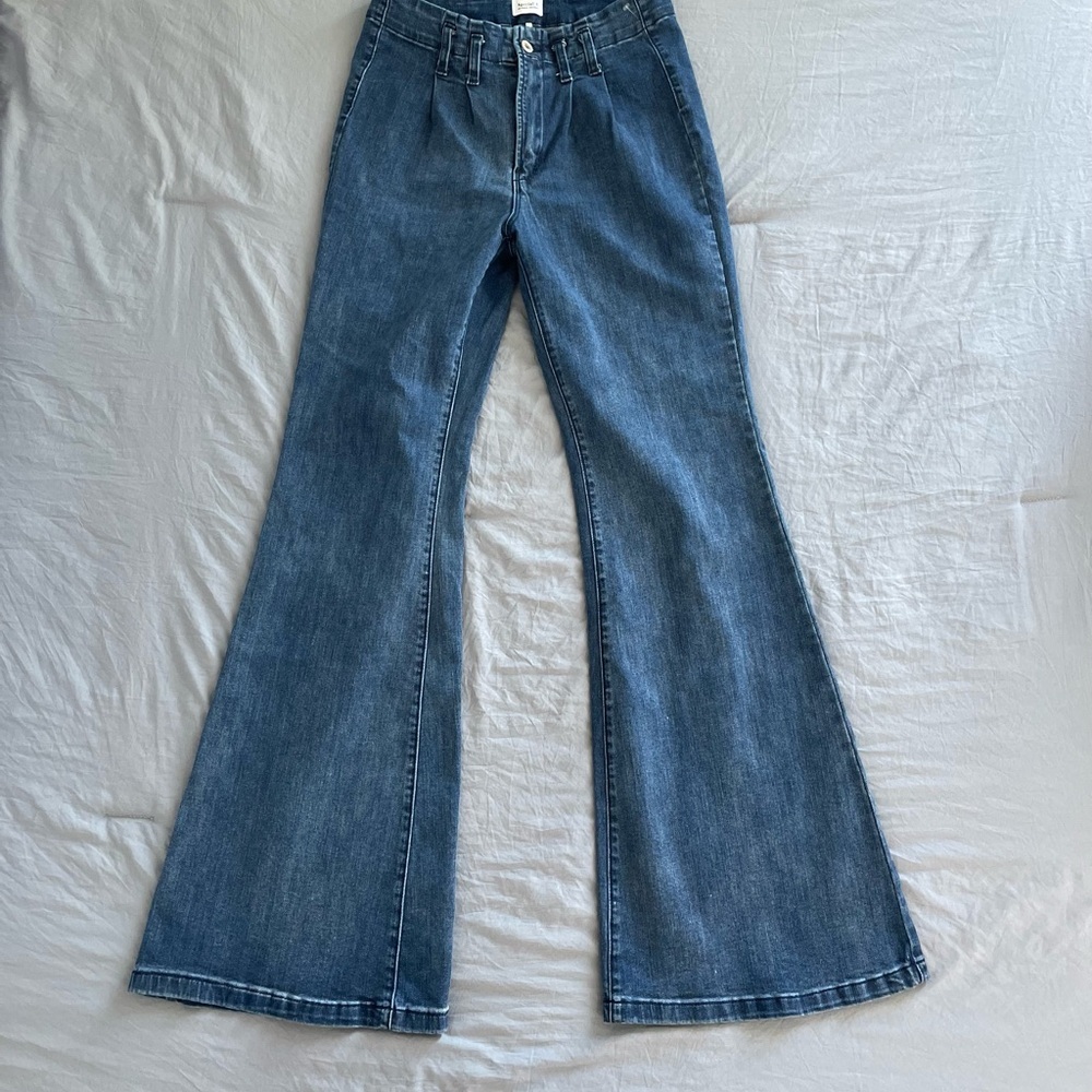 Special A Women's Blue Denim‎ Boot Flare Cut Jeans western rodeo festival casual